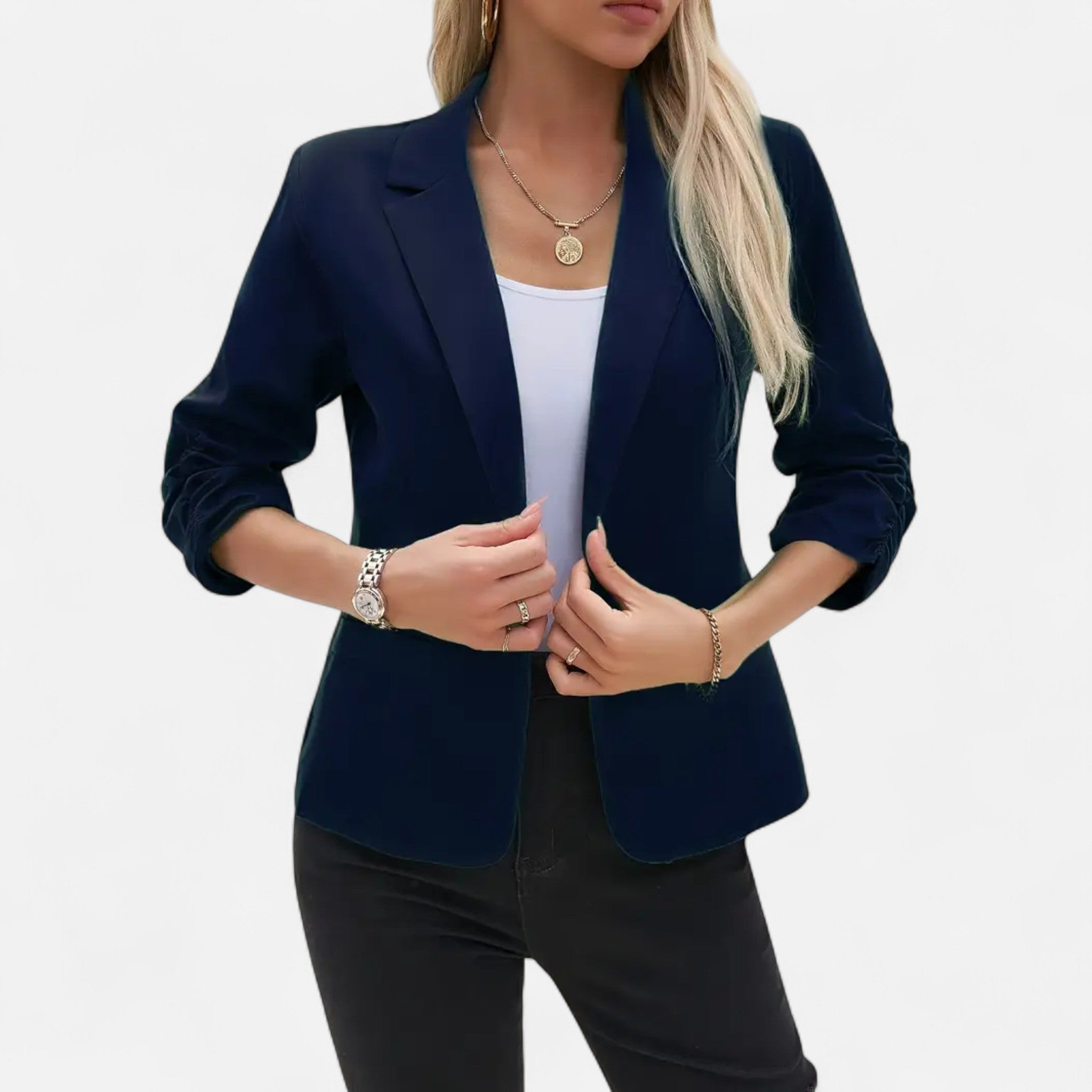 Fawnbury | Women’s Casual Open-Front Blazer 3/4 Sleeve