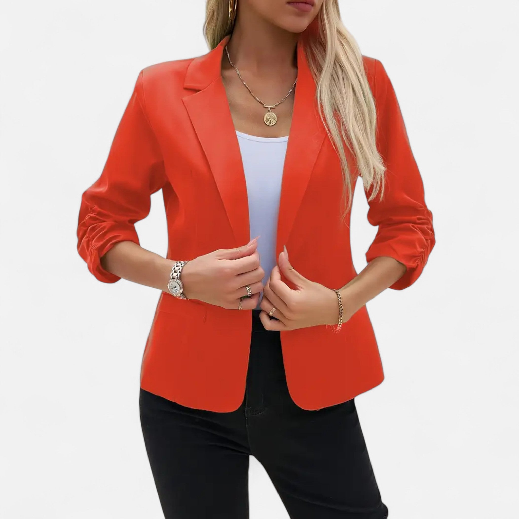 Fawnbury | Women’s Casual Open-Front Blazer 3/4 Sleeve