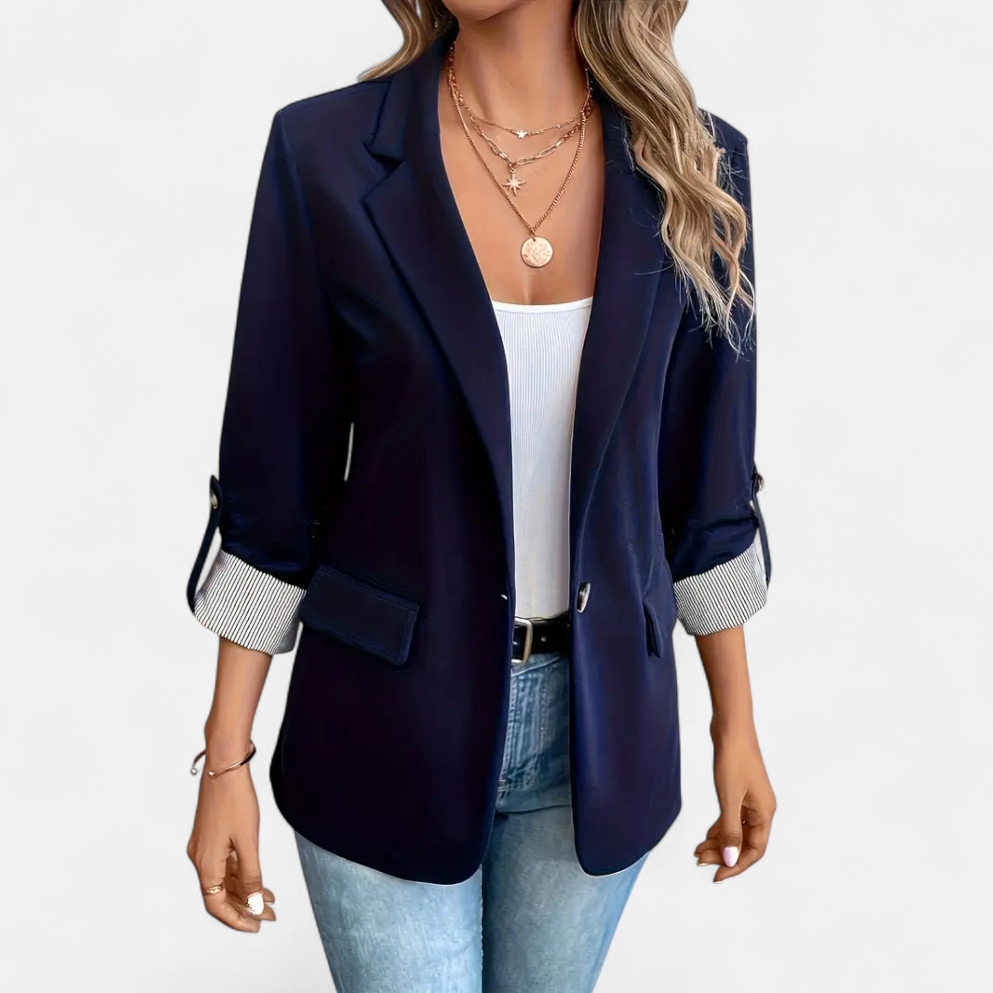 Fawnbury | Women’s Double-Breasted Blazer with Lapel Collar