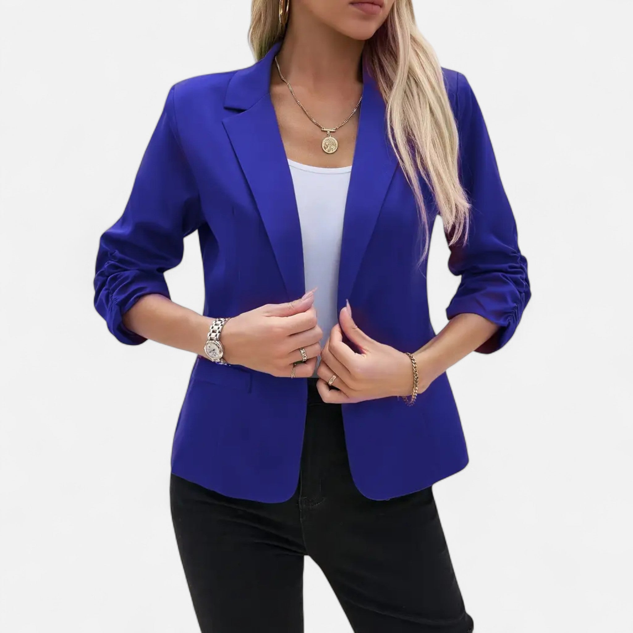 Fawnbury | Women’s Casual Open-Front Blazer 3/4 Sleeve