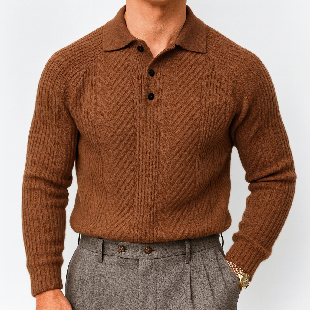 Fawnbury | Men’s Cable Knit Shirt Long Sleeve