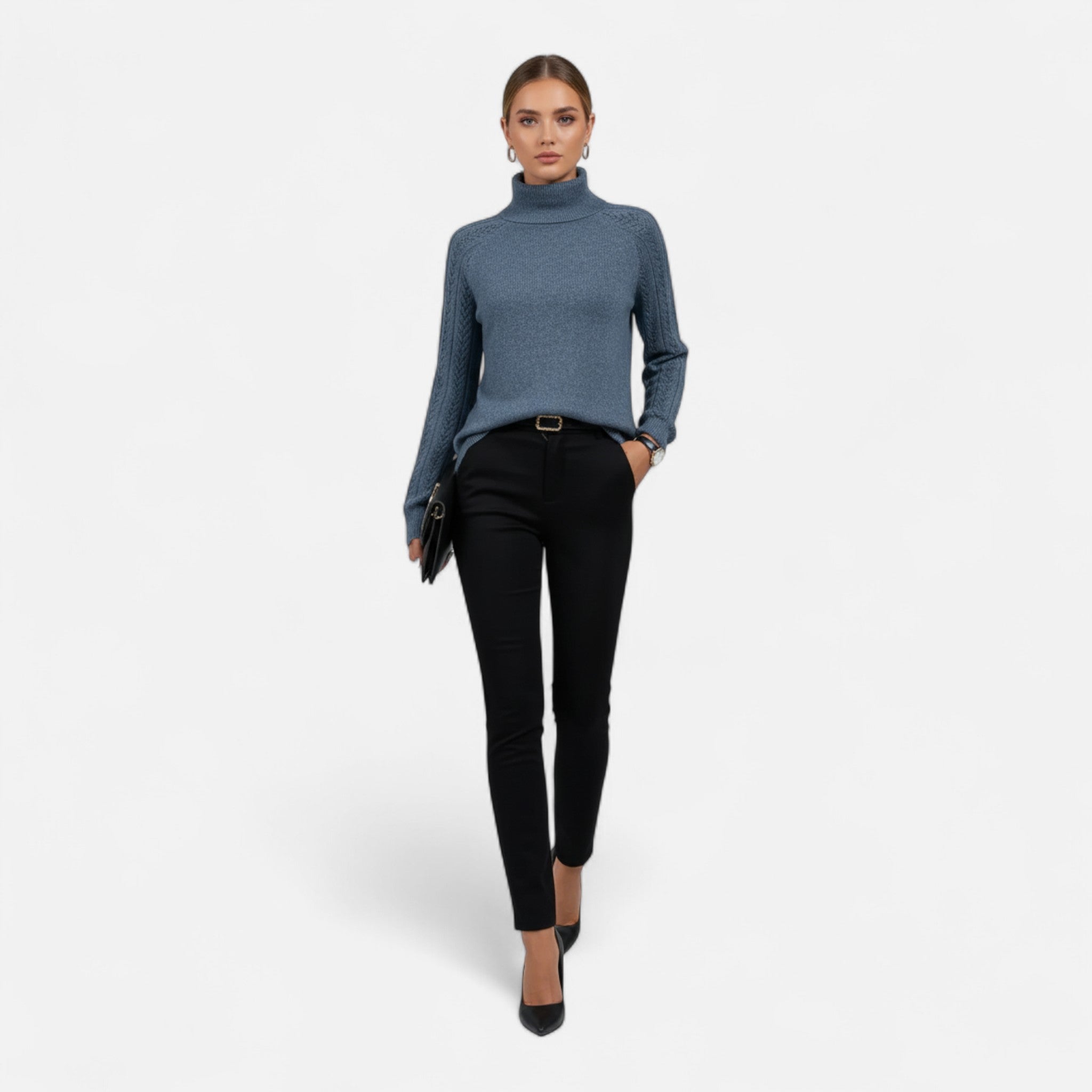 Fawnbury | Women’s Knitted Turtleneck Long Sleeve Sweater