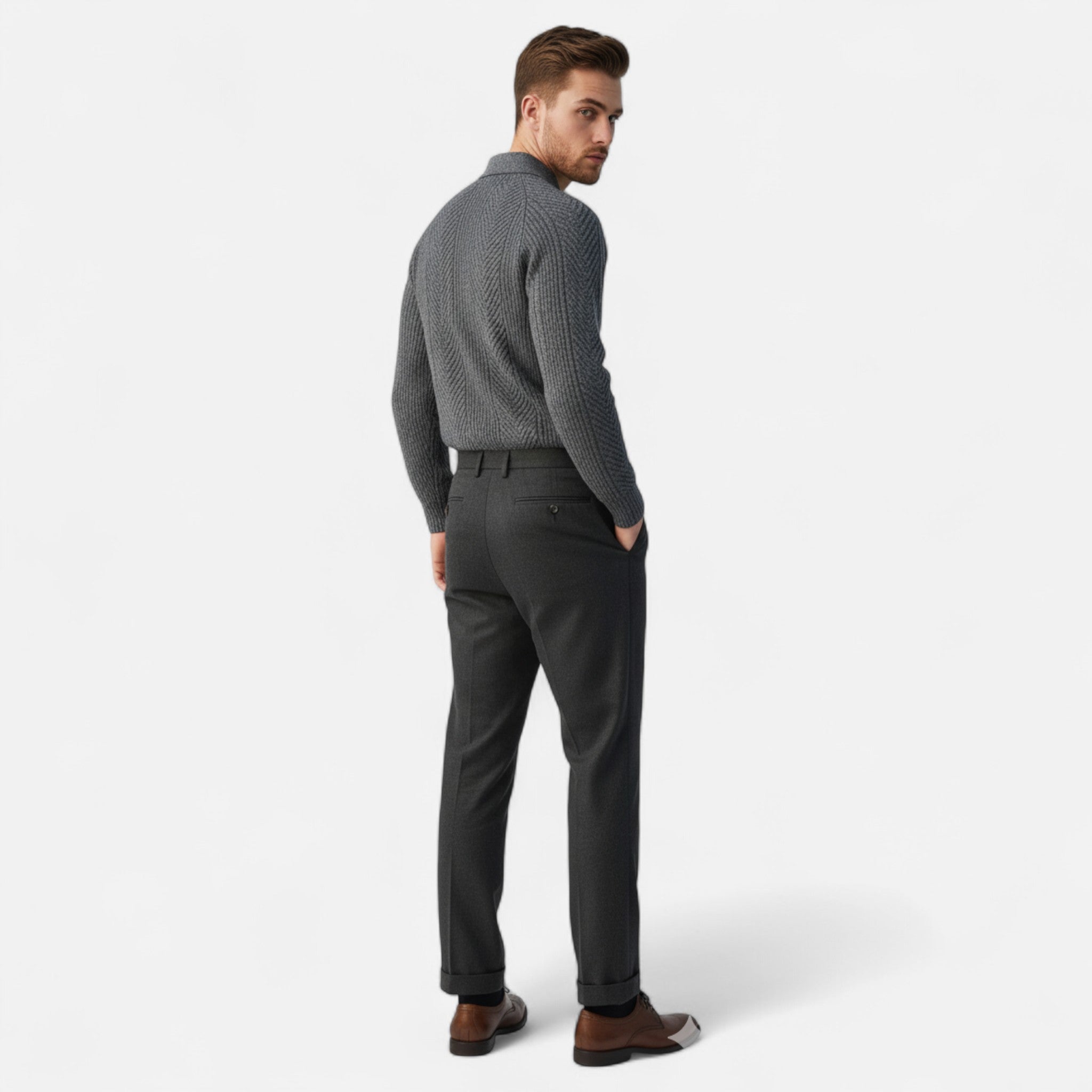 Fawnbury | Men’s Cable Knit Shirt Long Sleeve