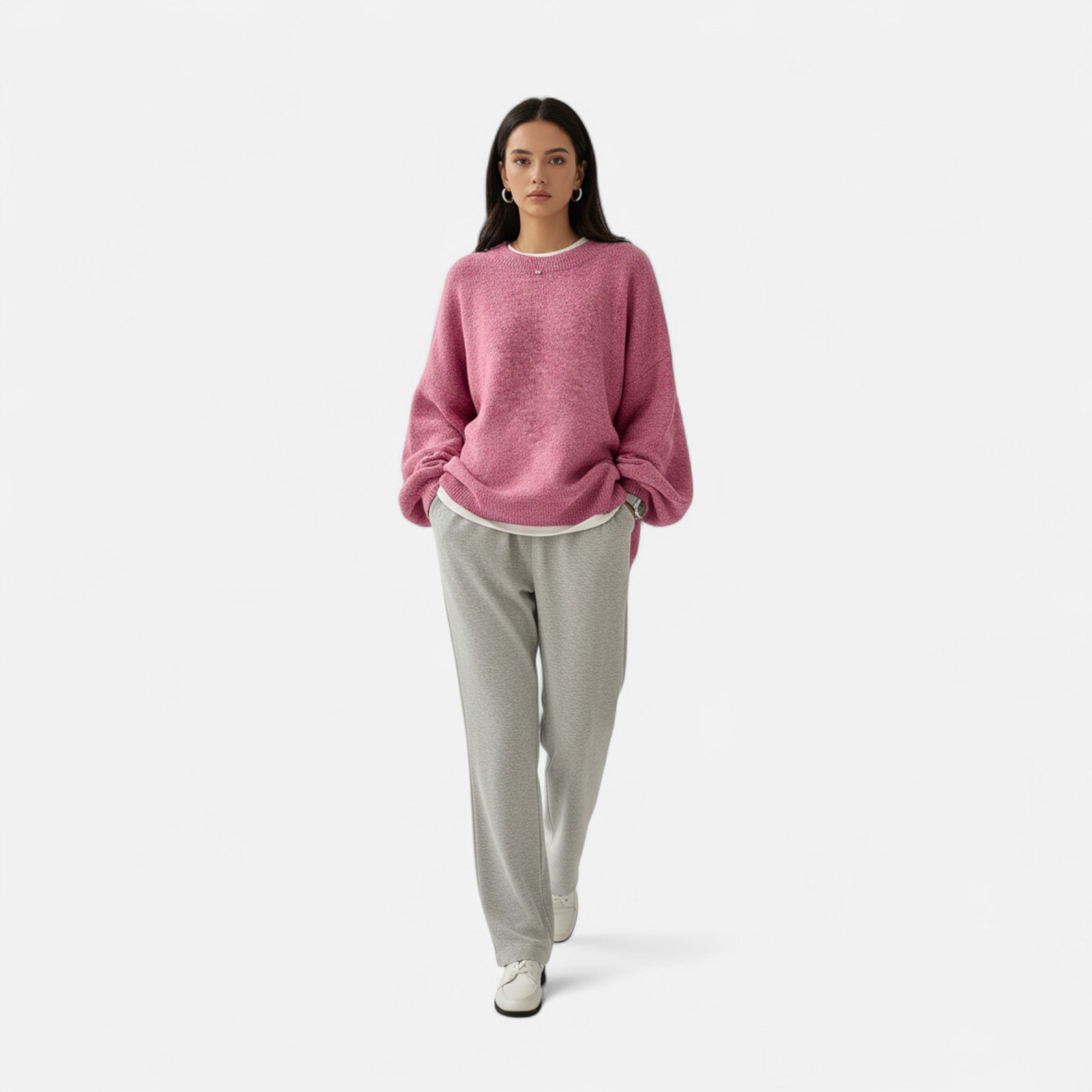 Fawnbury | Women’s Crew Neck Relaxed Fit Pullover Sweater