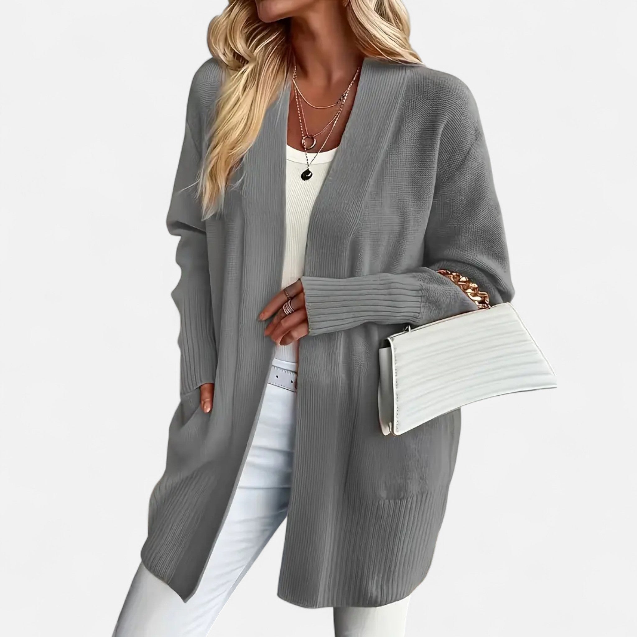 Fawnbury | Women’s Loose Fit Knit V-Neck Cardigan