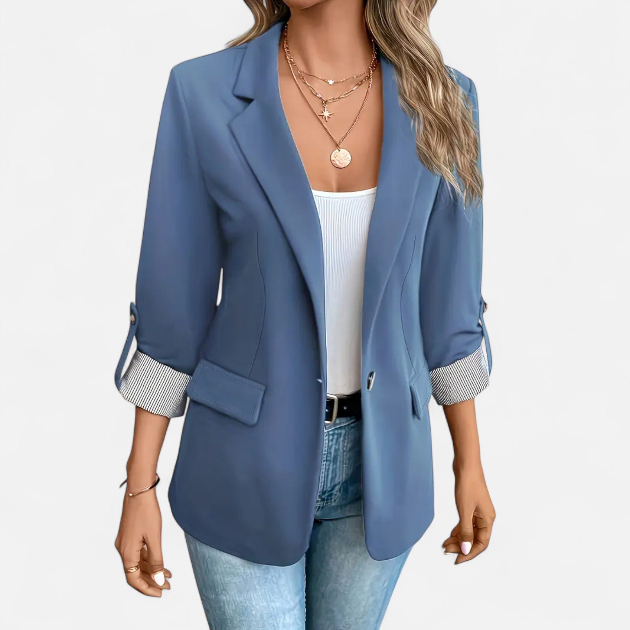 Fawnbury | Women’s Double-Breasted Blazer with Lapel Collar