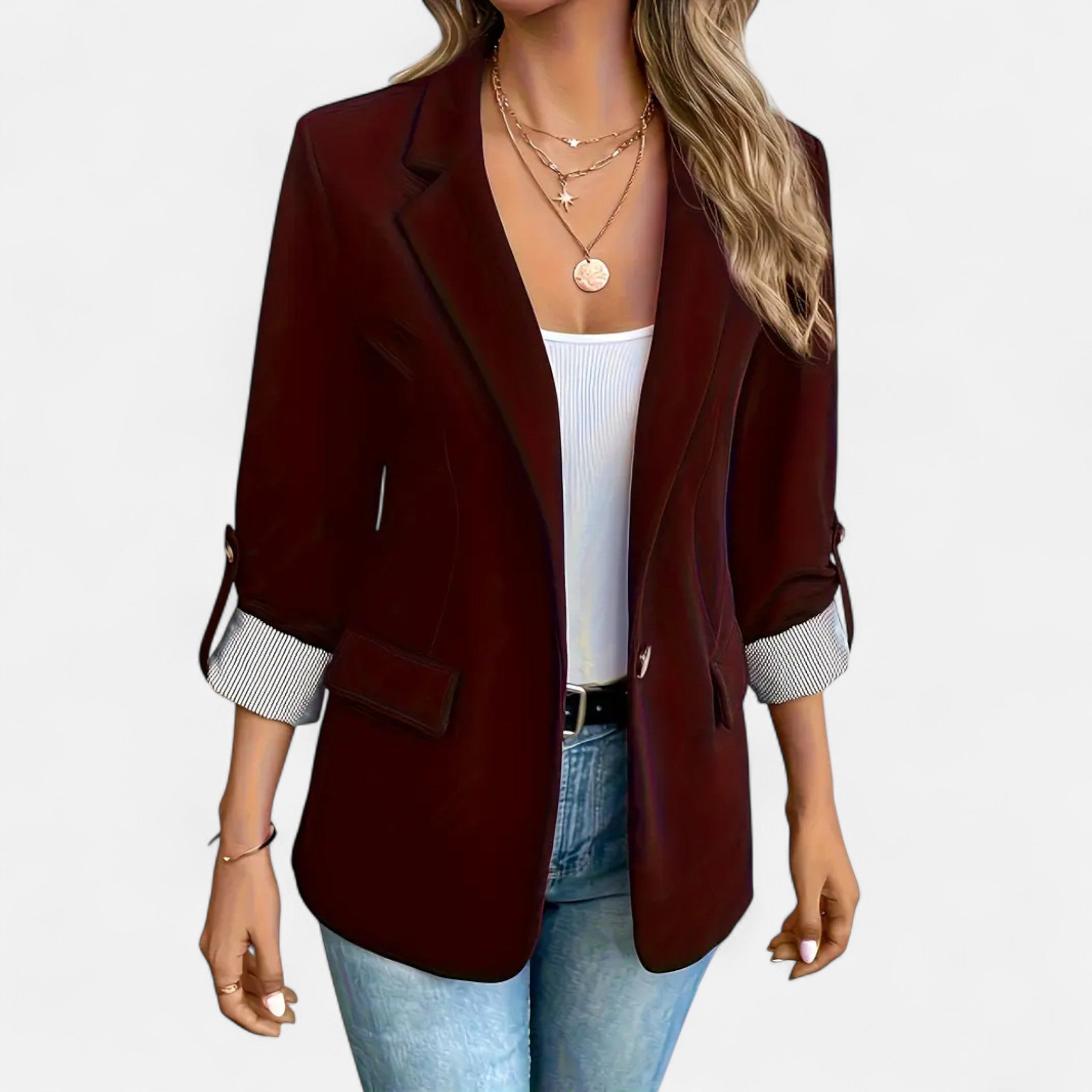 Fawnbury | Women’s Double-Breasted Blazer with Lapel Collar