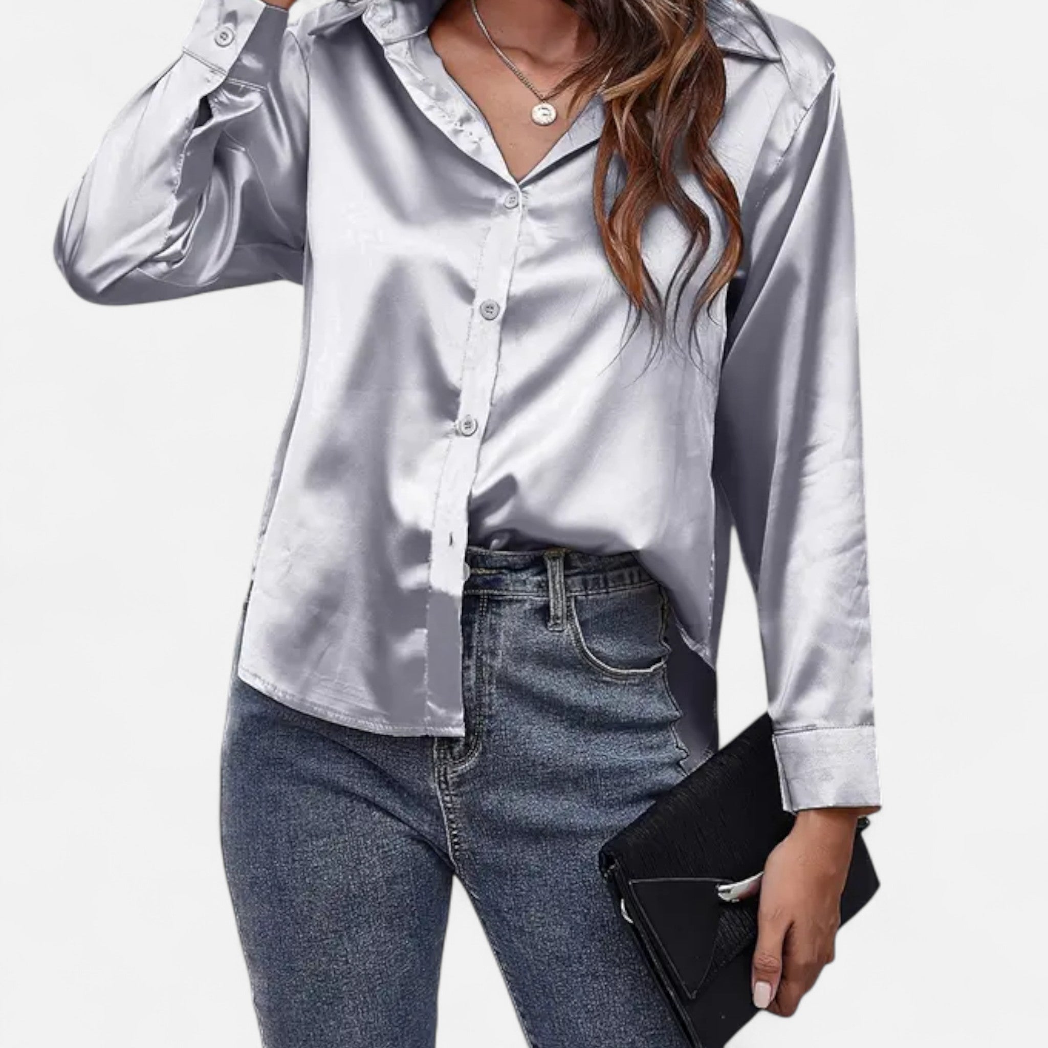 Fawnbury | Women’s Elegant Satin-Finish Blouse