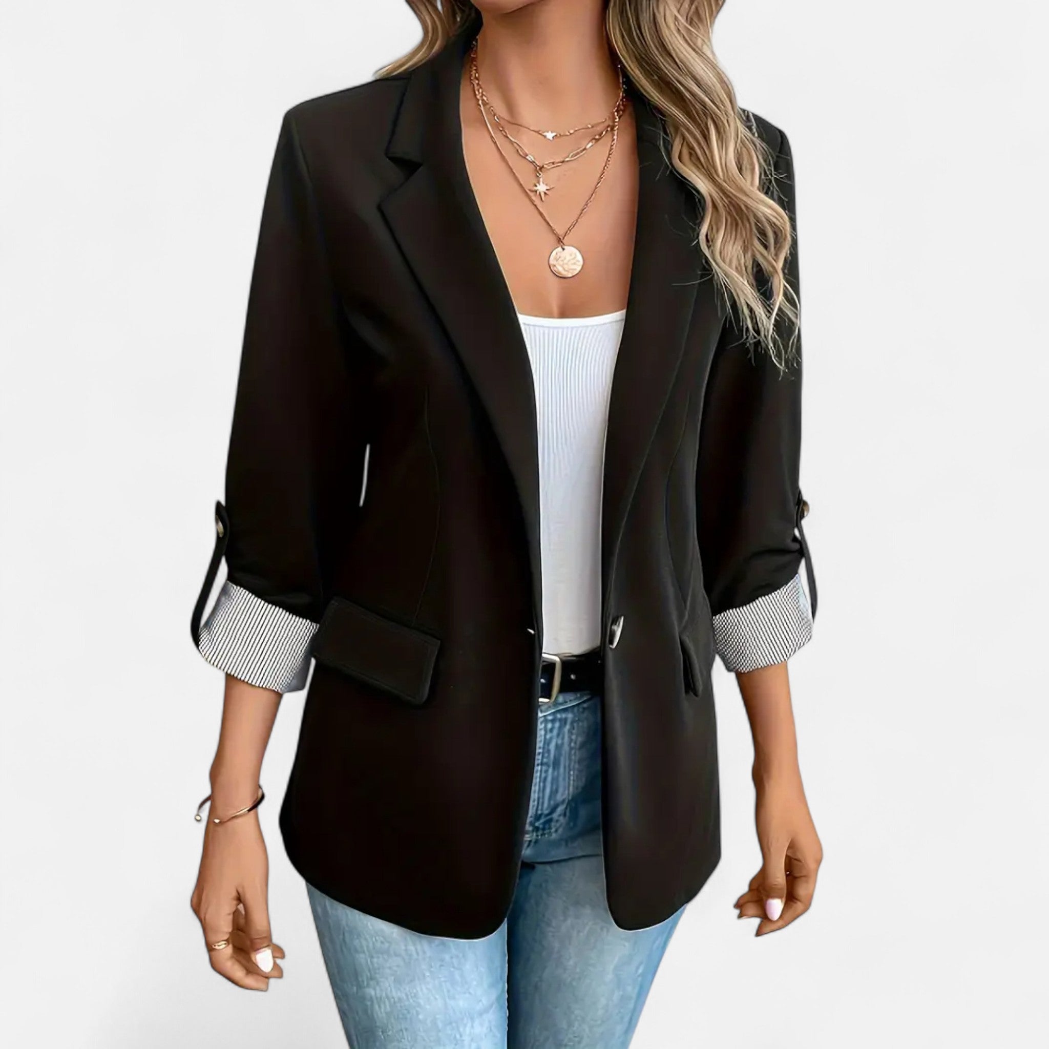 Fawnbury | Women’s Double-Breasted Blazer with Lapel Collar