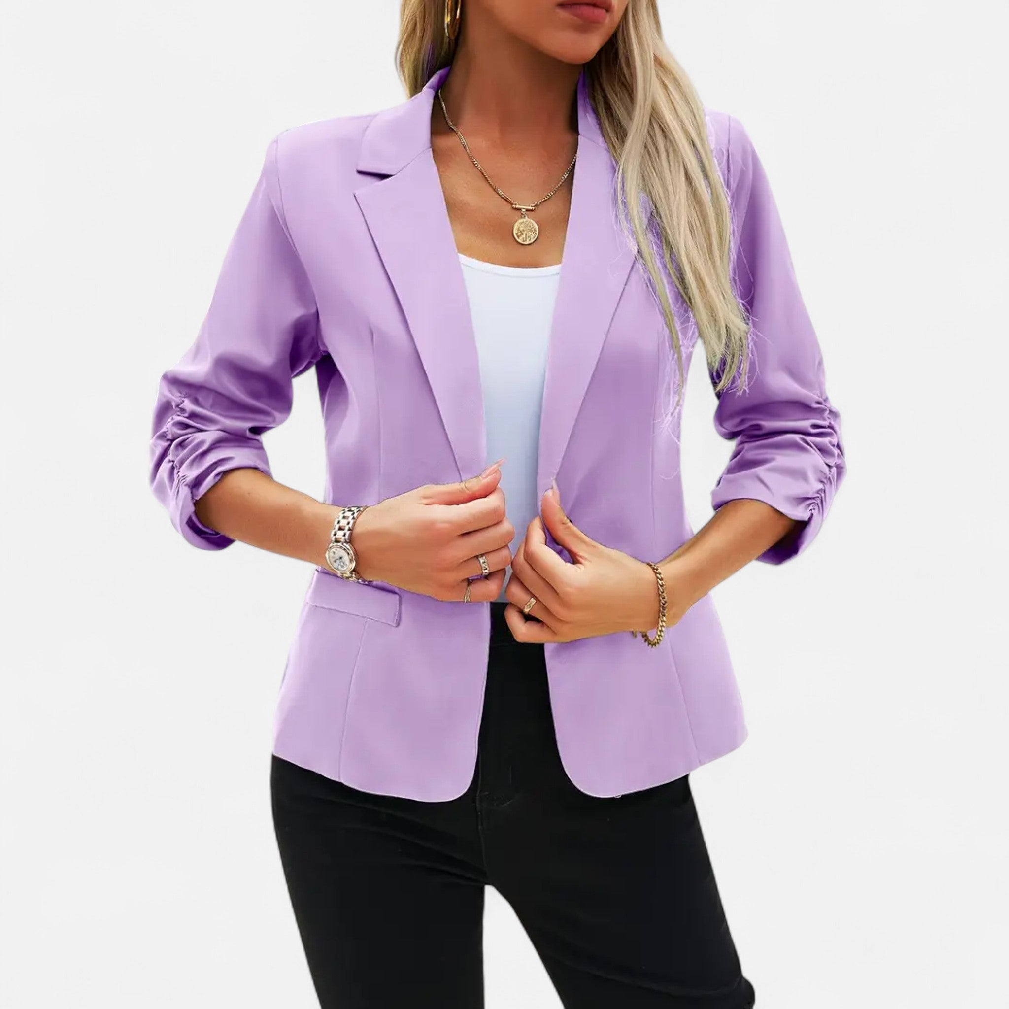 Fawnbury | Women’s Casual Open-Front Blazer 3/4 Sleeve