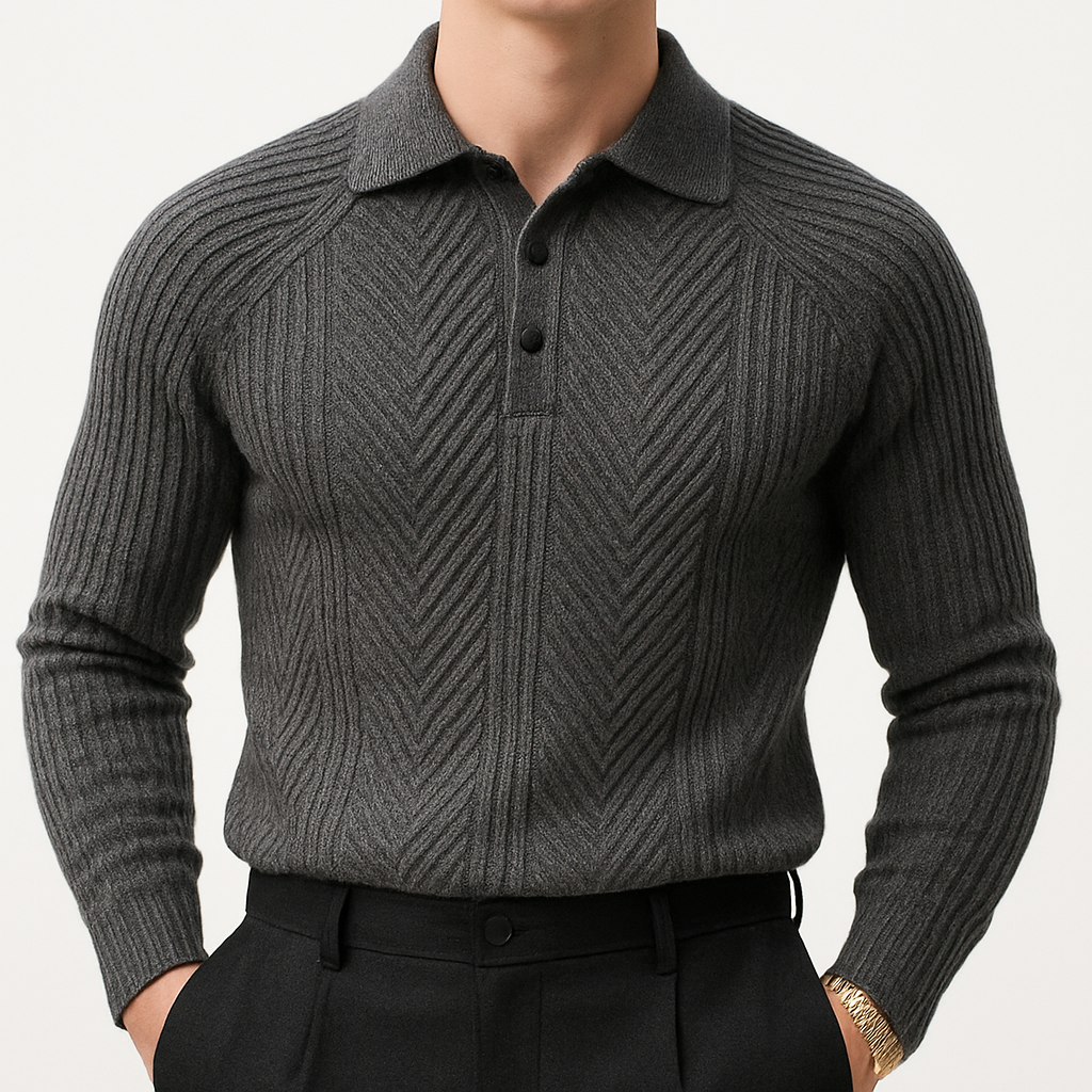 Fawnbury | Men’s Cable Knit Shirt Long Sleeve