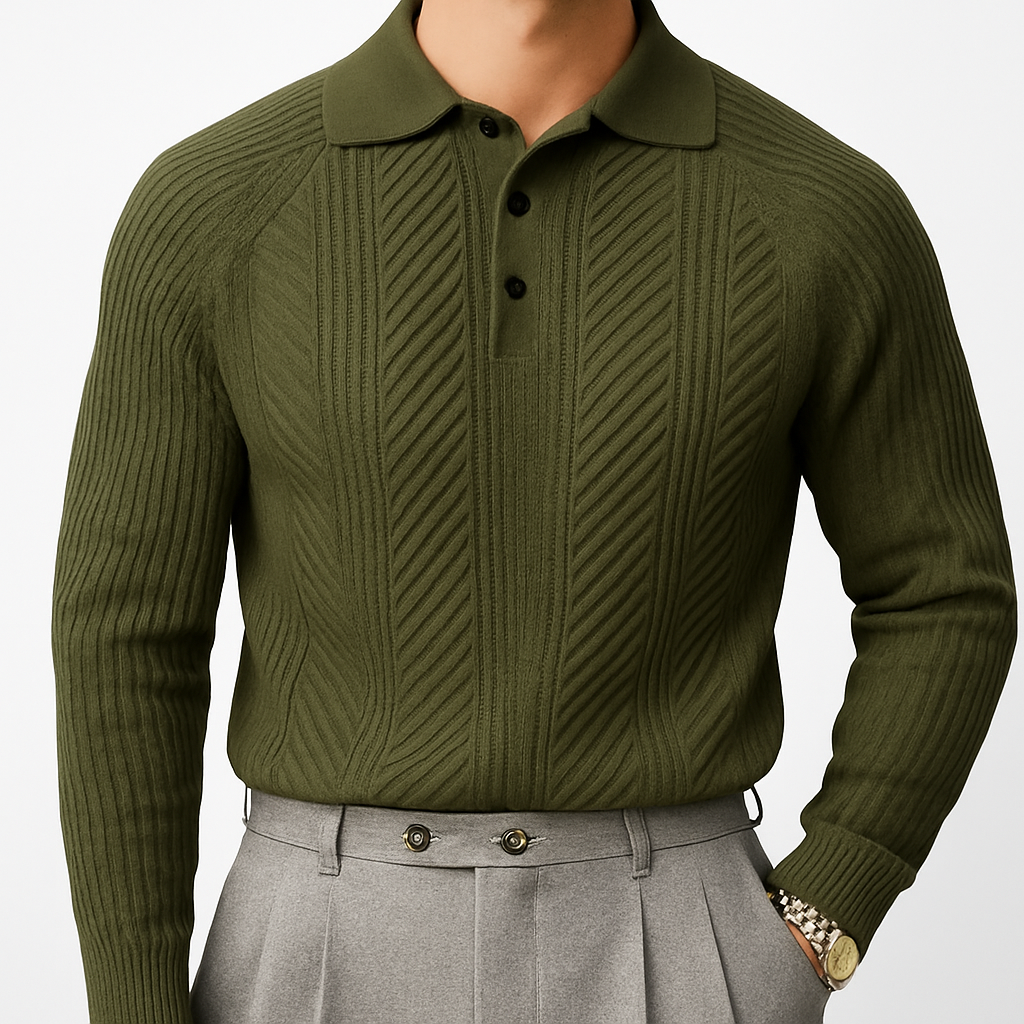 Fawnbury | Men’s Cable Knit Shirt Long Sleeve