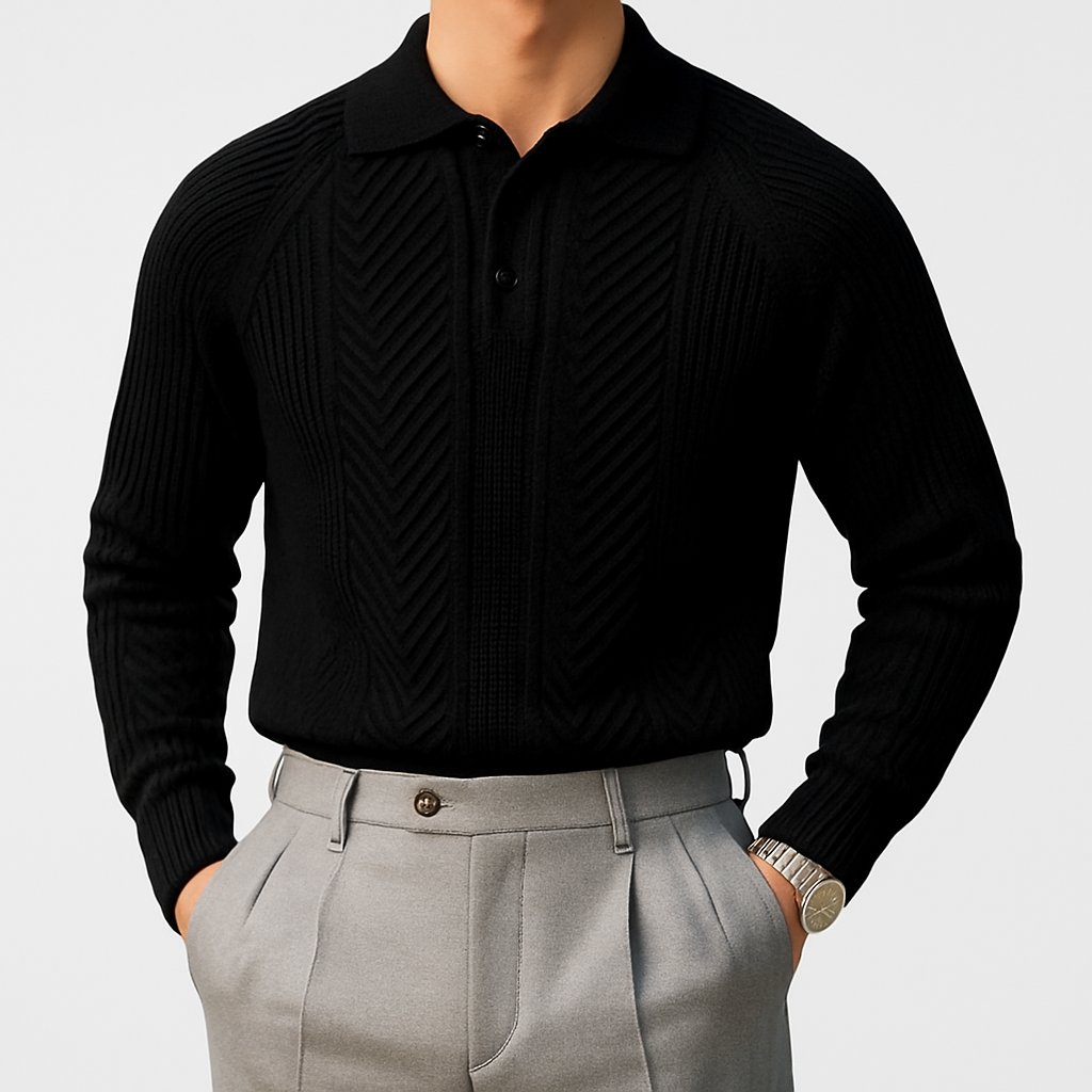 Fawnbury | Men’s Cable Knit Shirt Long Sleeve