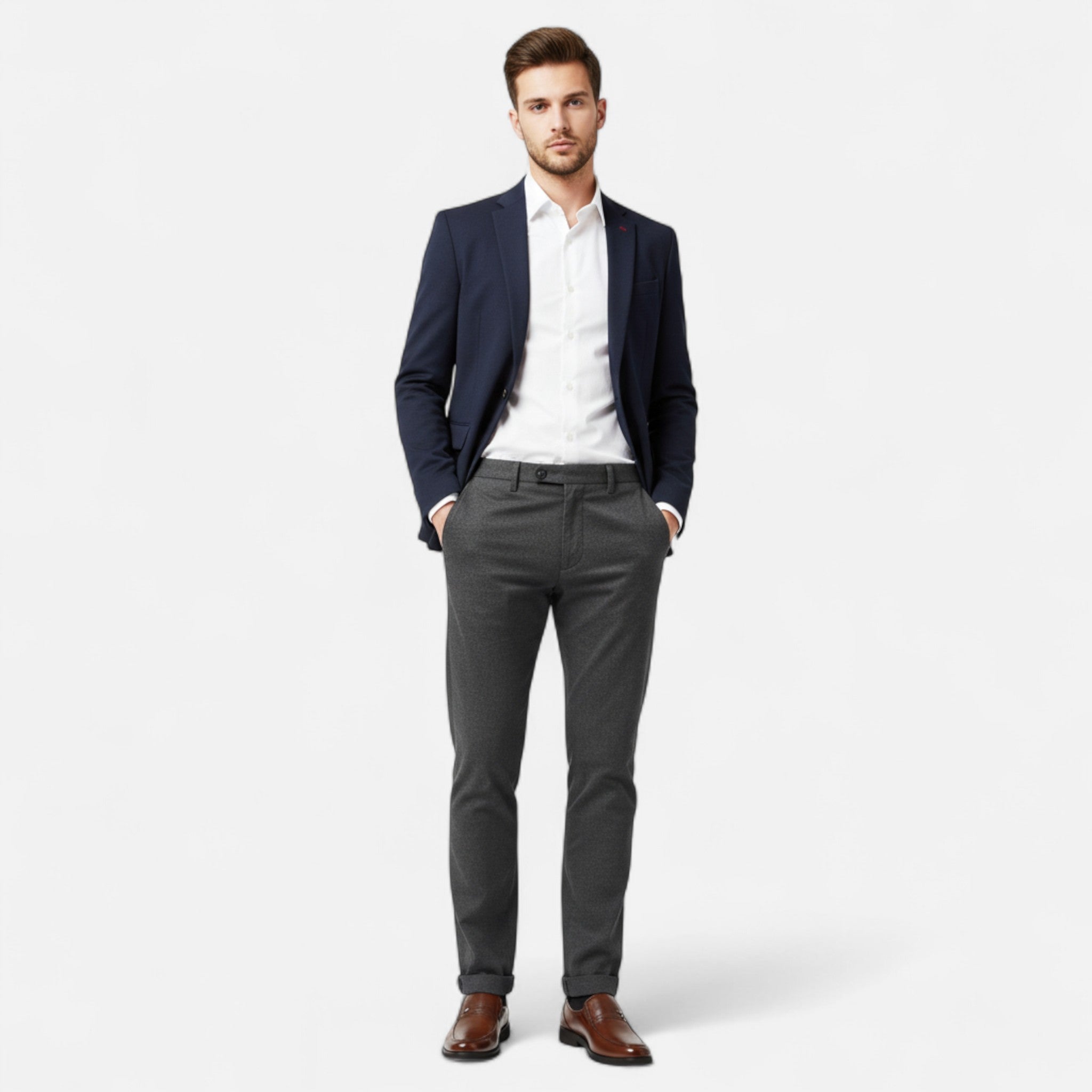 Fawnbury | Men’s Leather Loafers Round Toe Slip-On