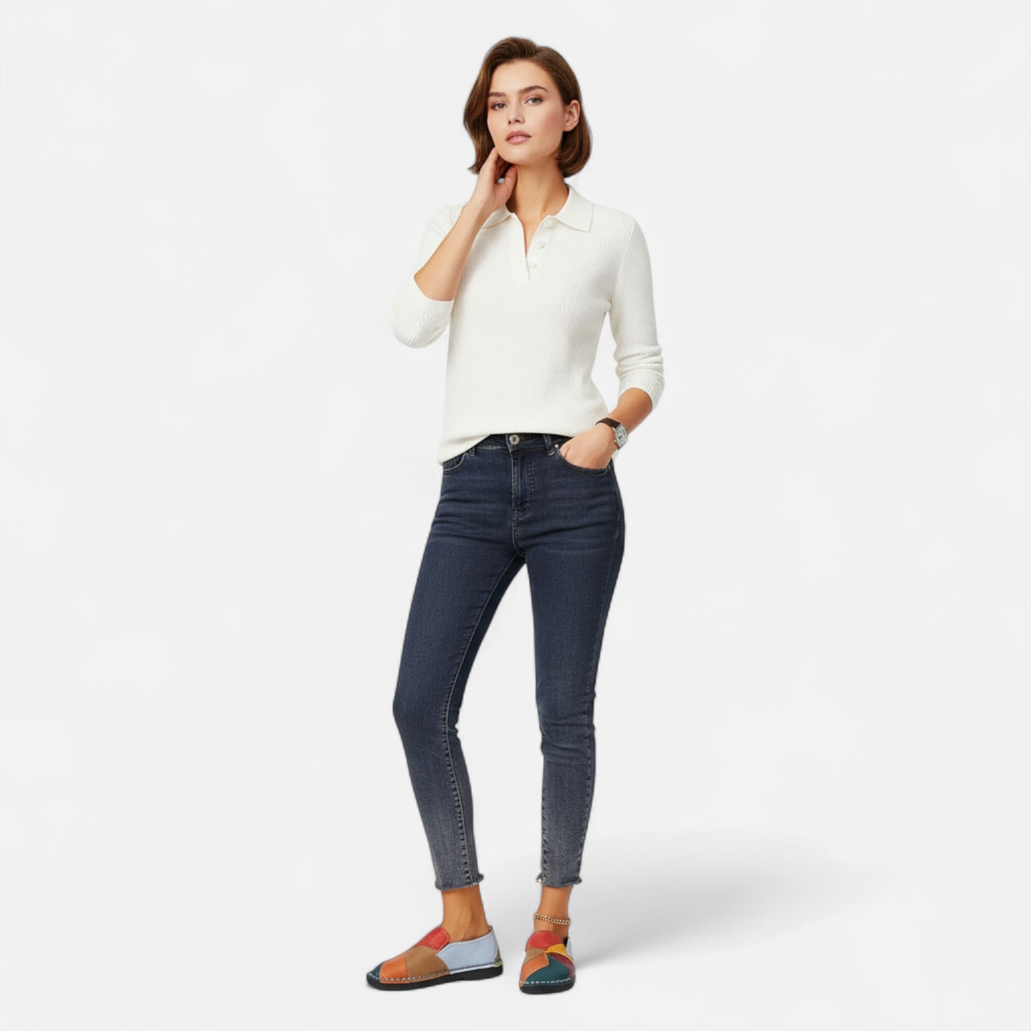 Fawnbury | Women’s Colourblock Faux Leather Loafers