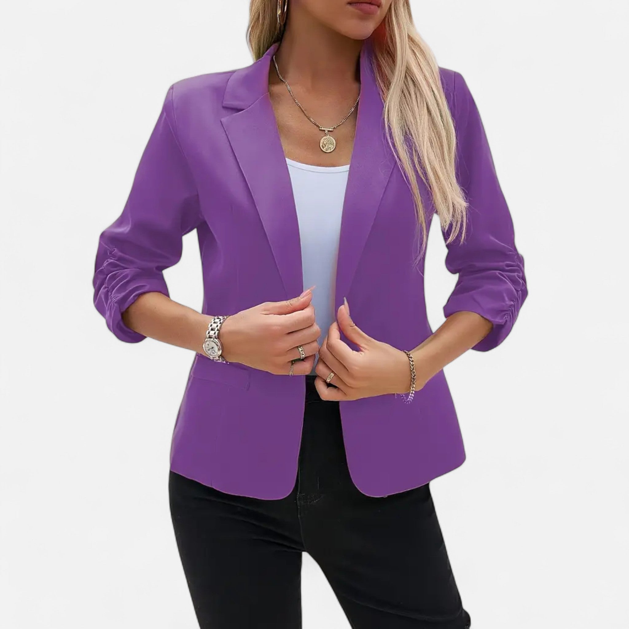Fawnbury | Women’s Casual Open-Front Blazer 3/4 Sleeve