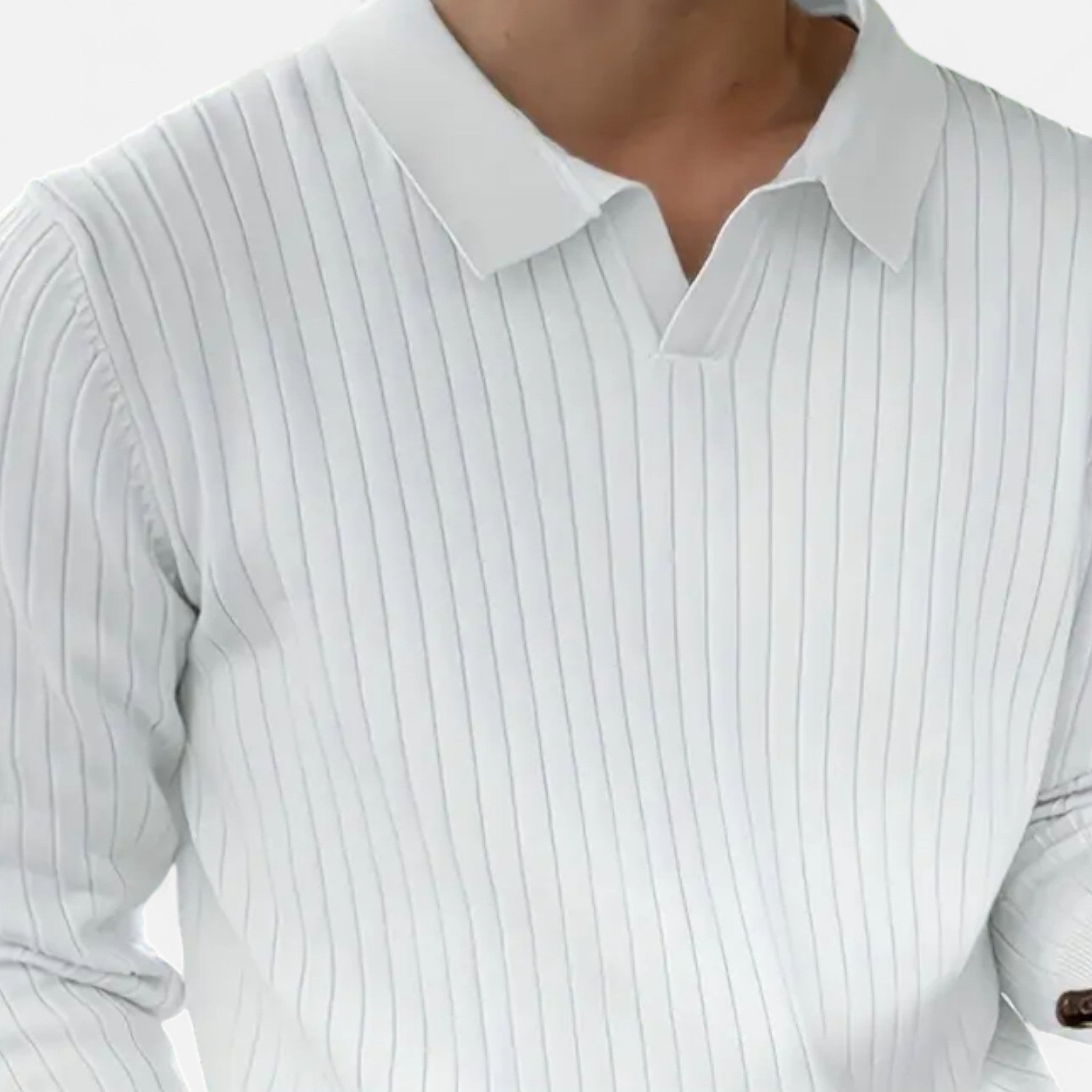 Fawnbury | Men’s Knit Collar Shirt V-Neck Long Sleeve
